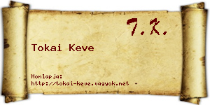 Tokai Keve névjegykártya